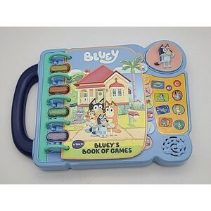 VTech 80-541200‎ Bluey's Book of Games Plays Music Lights Flash & Talks for Kids